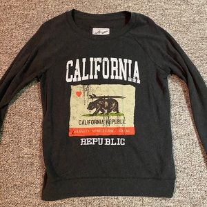 California crew neck sweatshirt.